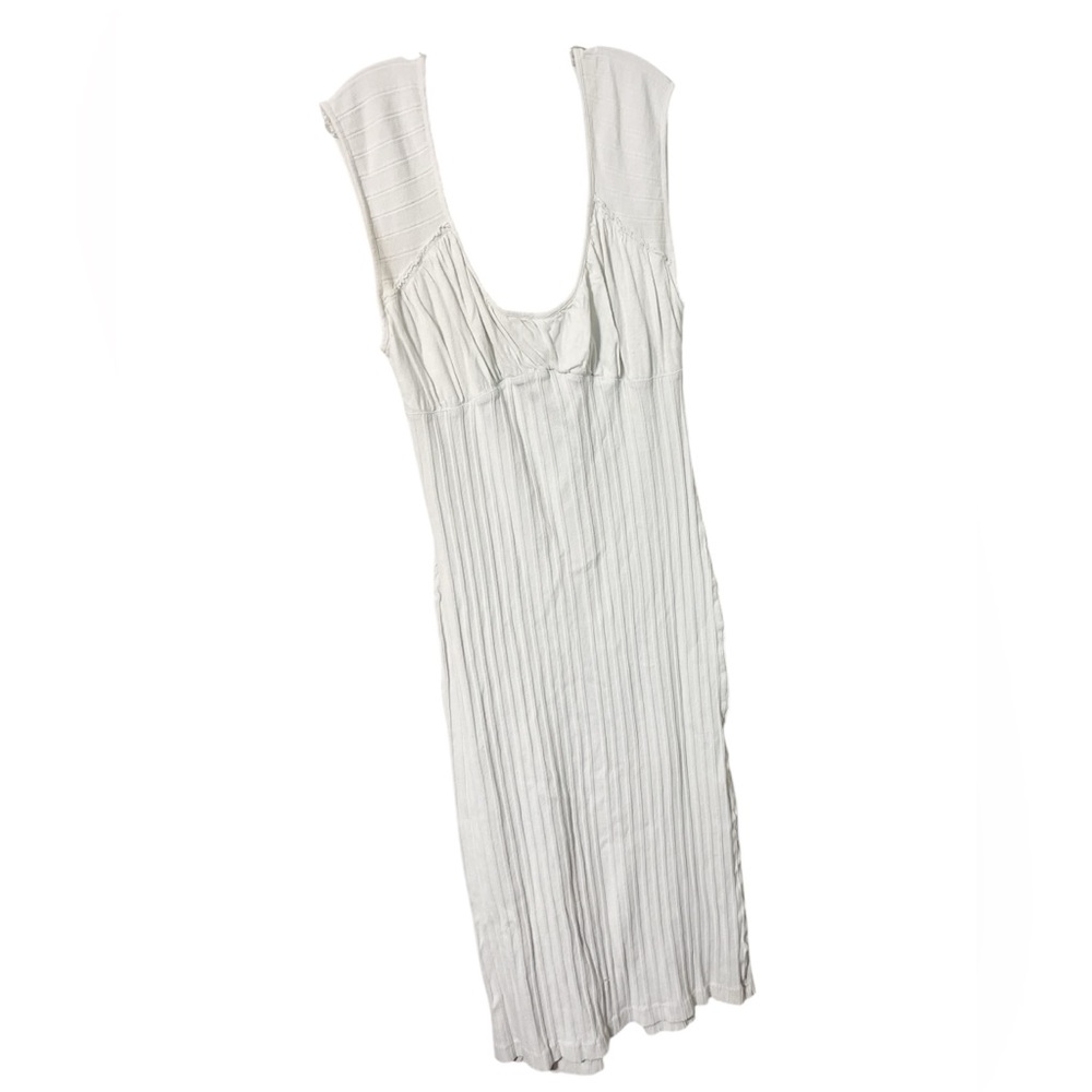 Free People Beach Ivory Knit Maxi Dress Sz L Resort Vacation Cruise Summer